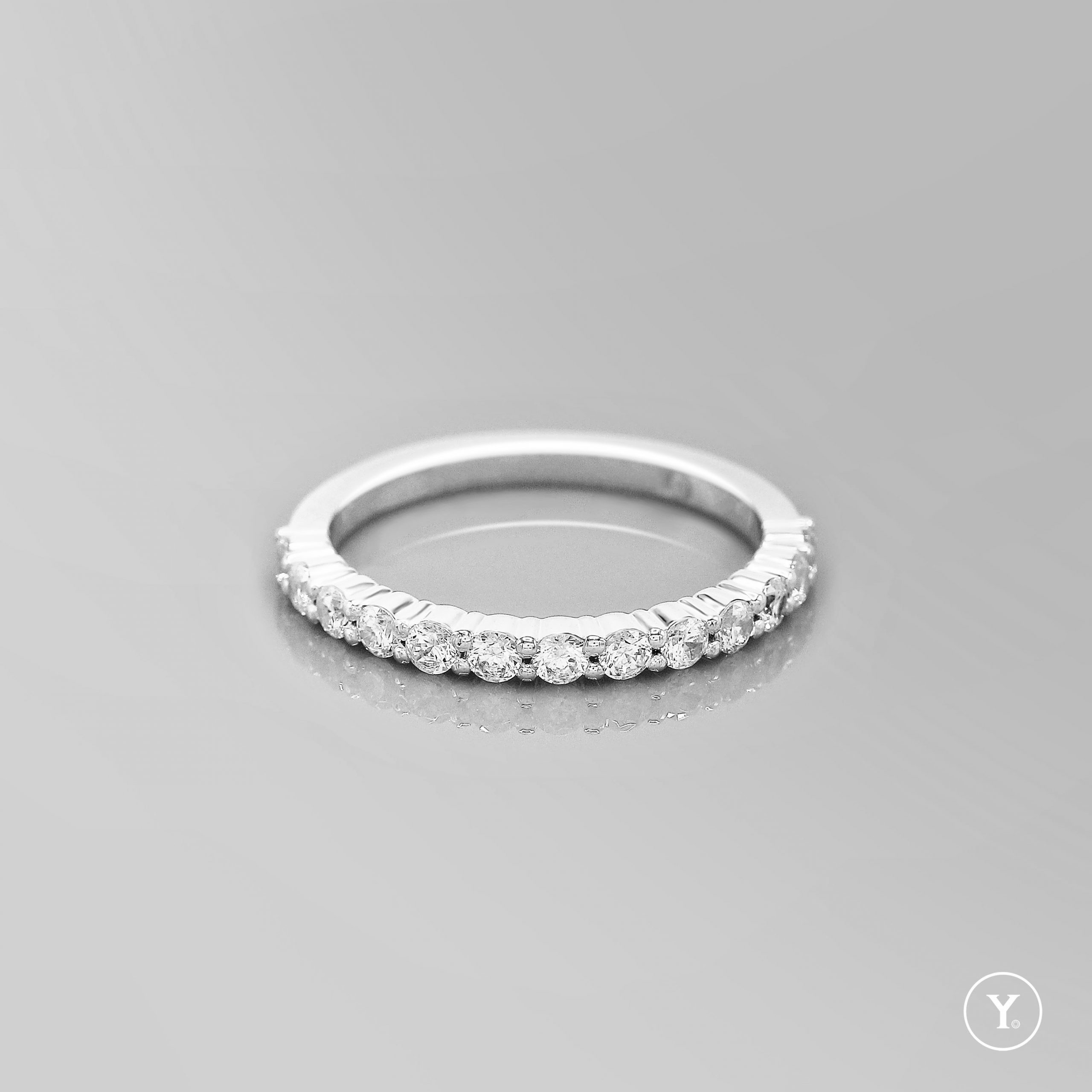 Y.Signature:: The Celebrit Y. Half Eternity Ring Design for Custom Order