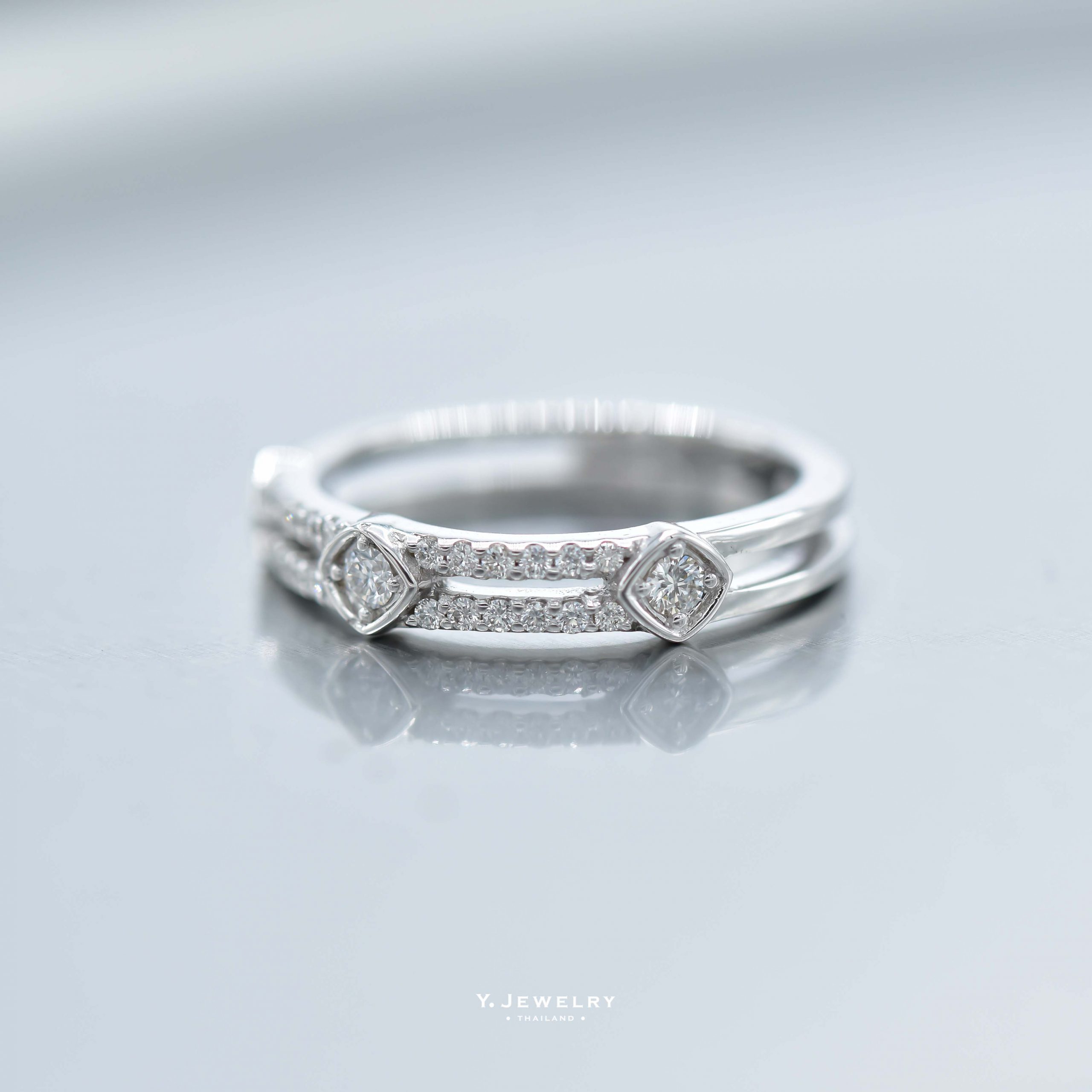 Twinkles Ring || Diamond Ring in 14K Solid Gold, White Gold, Band, Band Ring