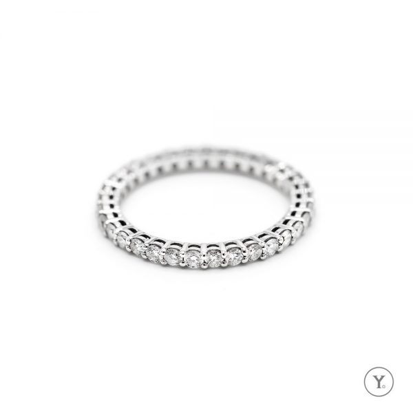 Happiness :: Eternity Ring/Band in Solid Gold, 2pts Size Round Diamond - Image 3