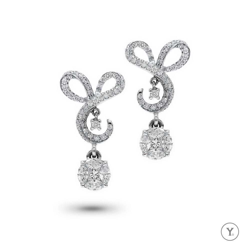 illusion diamond earrings