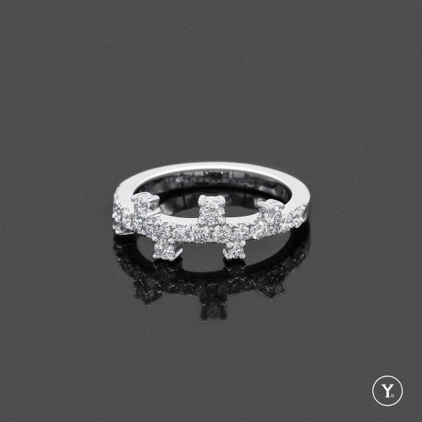 Stella Collection || Stella in Joy - Solid Gold White Gold - Diamond Ring Band