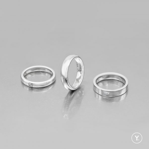 Y. Signature:: Y. Arch Comfort Fit Band for Him, Men’s Band, Wedding Band in Solid Gold / Platinum950 - Image 2