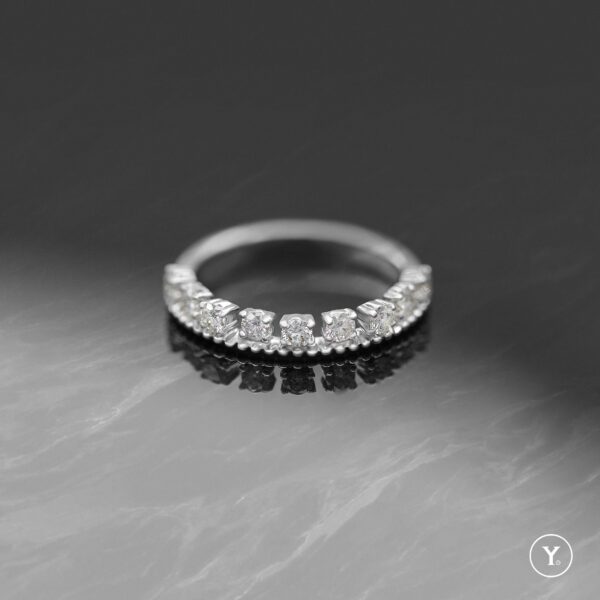 Bless || Diamond Ring Band in 14K Solid Gold, White Gold, Ring