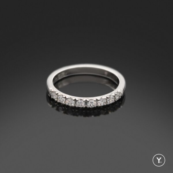 Y. Signature:: Embrace, Y. Half Eternity Ring Design for Custom Order
