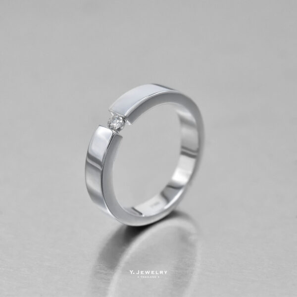 Noah :: Diamond Wedding Band For Him in Solid Gold for Custom order - Image 3