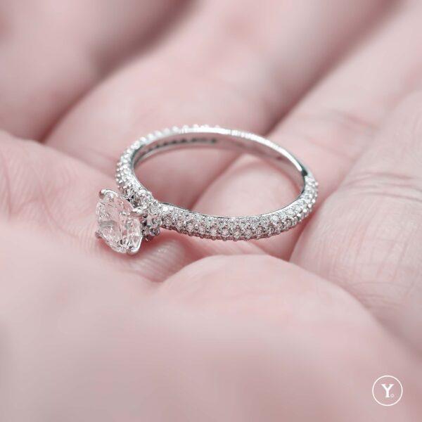 Dearly – Micro Pave Engagement Ring Design for Custom Order